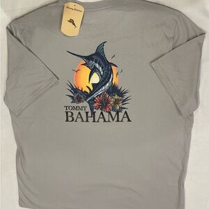Tommy Bahama Men’s MARLIN Graphic T-Shirt XL Gray Short Sleeve